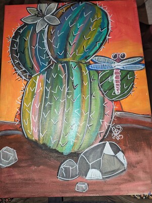 Original Acrylic Painting! Cactus in the Southwest - image4